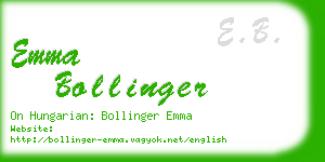 emma bollinger business card